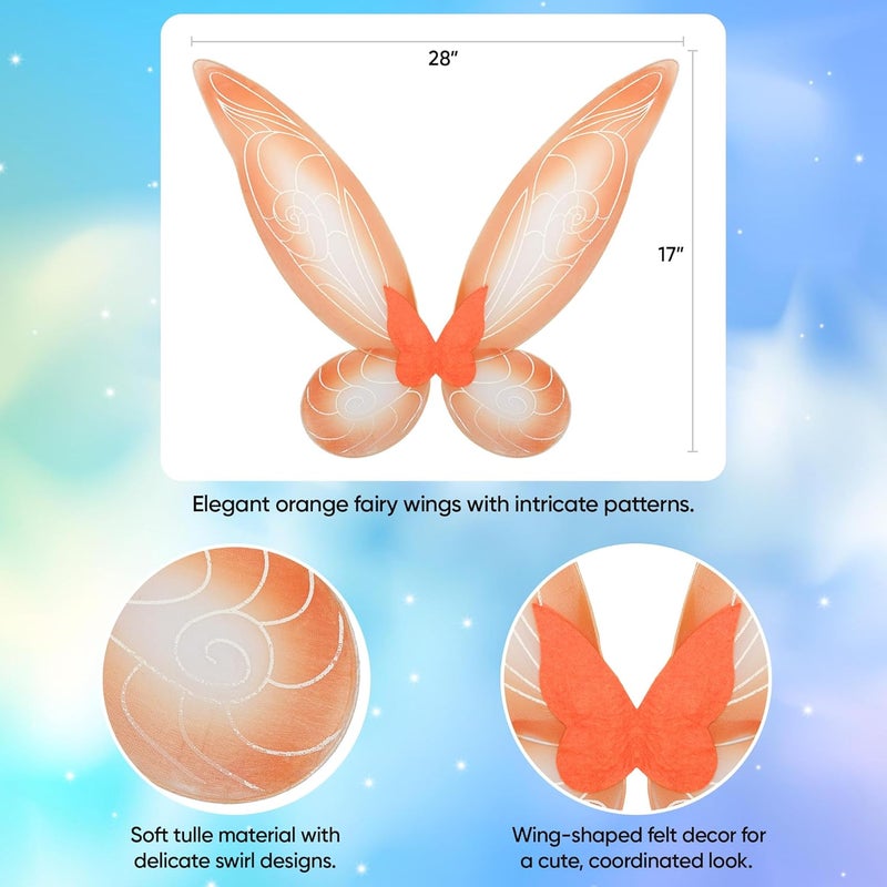 Funcredible Fairy Wings, Crown and Glitter - Fairy Costume Accessories - Butterfly Costume - Halloween Costumes for Women - Image 2